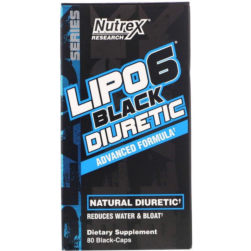 Жиросжигатель Nutrex Lipo 6 Black Diuretic 80 Caps,  мл, Nutrex Research. Жиросжигатель. Снижение веса Сжигание жира 