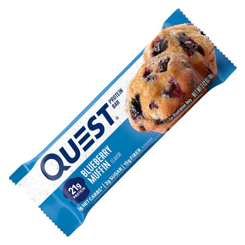 Батончик Quest Nutrition Protein Bar, 60 грамм Черничный маффин,  мл, Quest Nutrition. Батончик. 