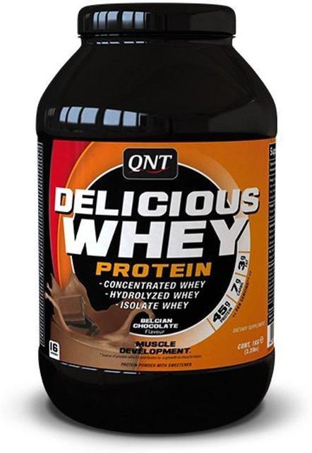 QNT Delicious Whey Protein 908 г - Chocolate,  мл, QNT. Протеин. Набор массы Восстановление Антикатаболические свойства 