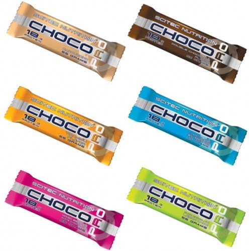 SN Choco Pro Bar 55г батончик - mixed berries white chocolate,  мл, Scitec Nutrition. Батончик. 