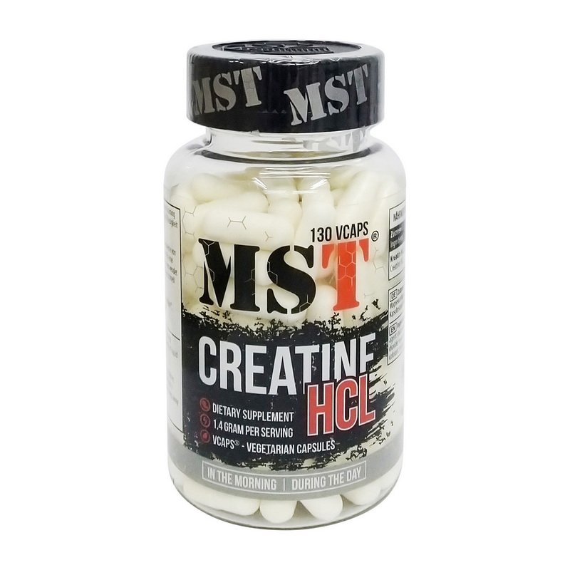 Креатин MST Creatine HCL, 130 вегакапсул,  ml, MST Nutrition. Сreatina. Mass Gain Energy & Endurance Strength enhancement 