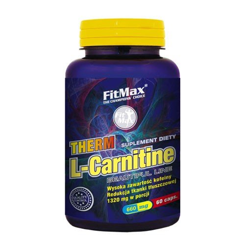 Therm L-Carnitine, 60 шт, FitMax. L-карнитин. Снижение веса Поддержание здоровья Детоксикация Стрессоустойчивость Снижение холестерина Антиоксидантные свойства 