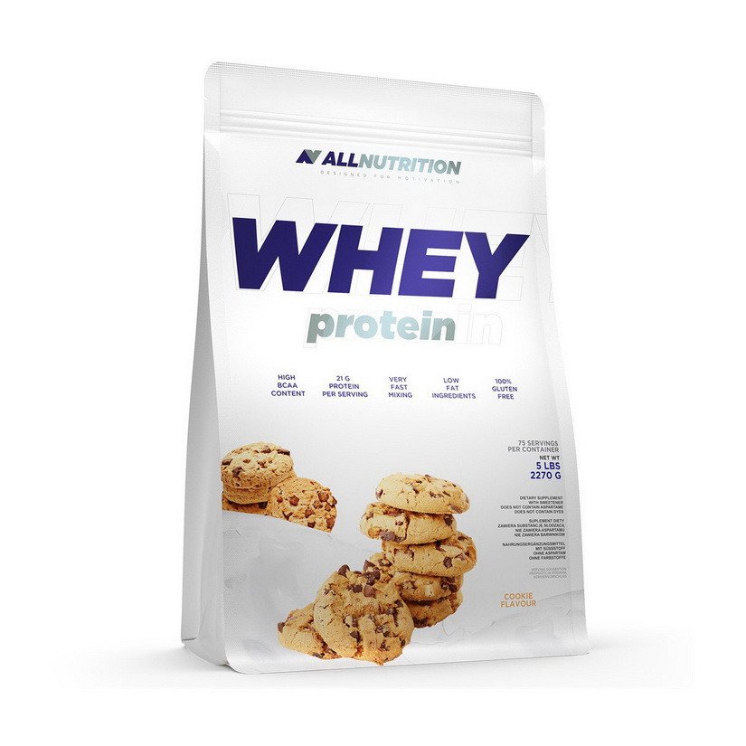 Сывороточный протеин концентрат All Nutrition Whey Protein (2,27 кг) алл нутришн вей caramel,  мл, AllNutrition. Сывороточный концентрат. Набор массы Восстановление Антикатаболические свойства 