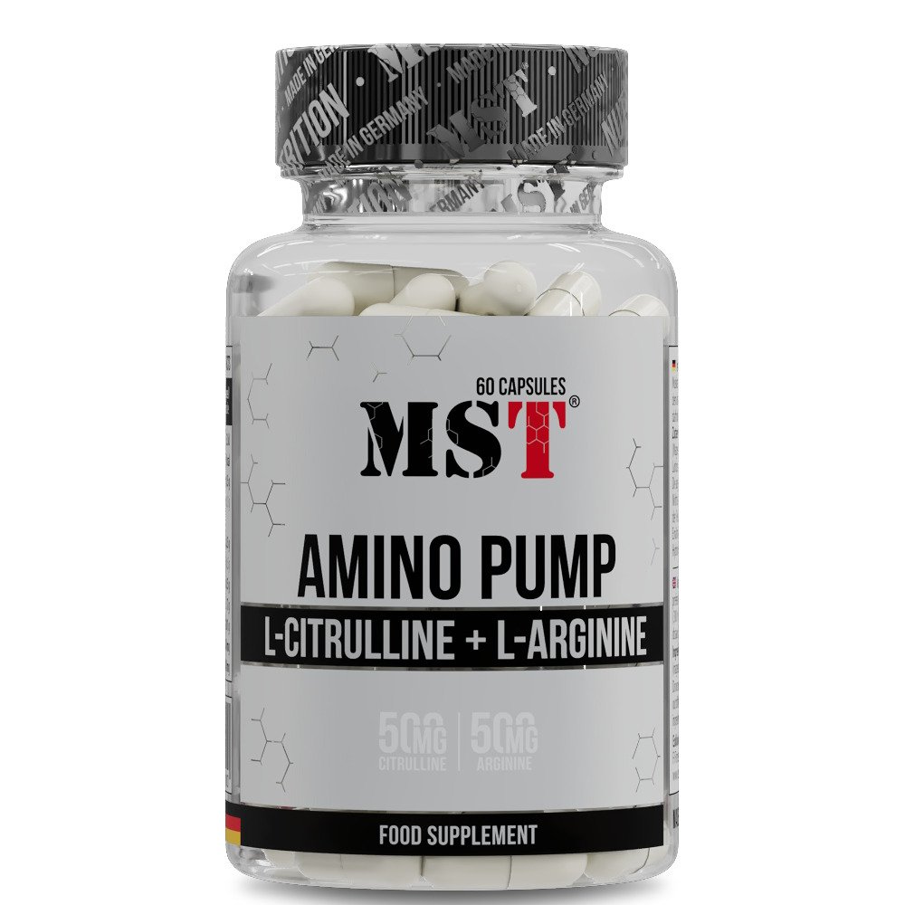 MST Nutrition Предтренировочный комплекс MST Amino Pump, 60 капсул, , 
