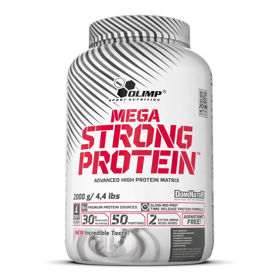 Протеин Olimp Mega Strong Protein, 2 кг Клубника,  мл, Olimp Labs. Протеин. Набор массы Восстановление Антикатаболические свойства 