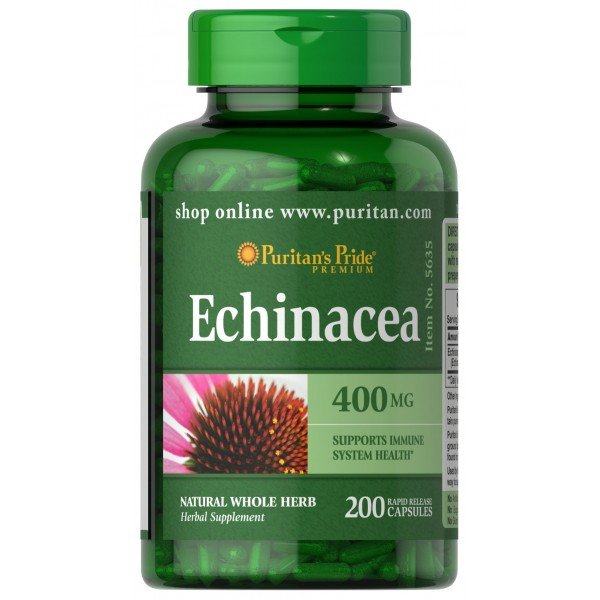 Puritan's Pride	Echinacea 400 мг 200 капсул,  ml, Puritan's Pride. Suplementos especiales. 