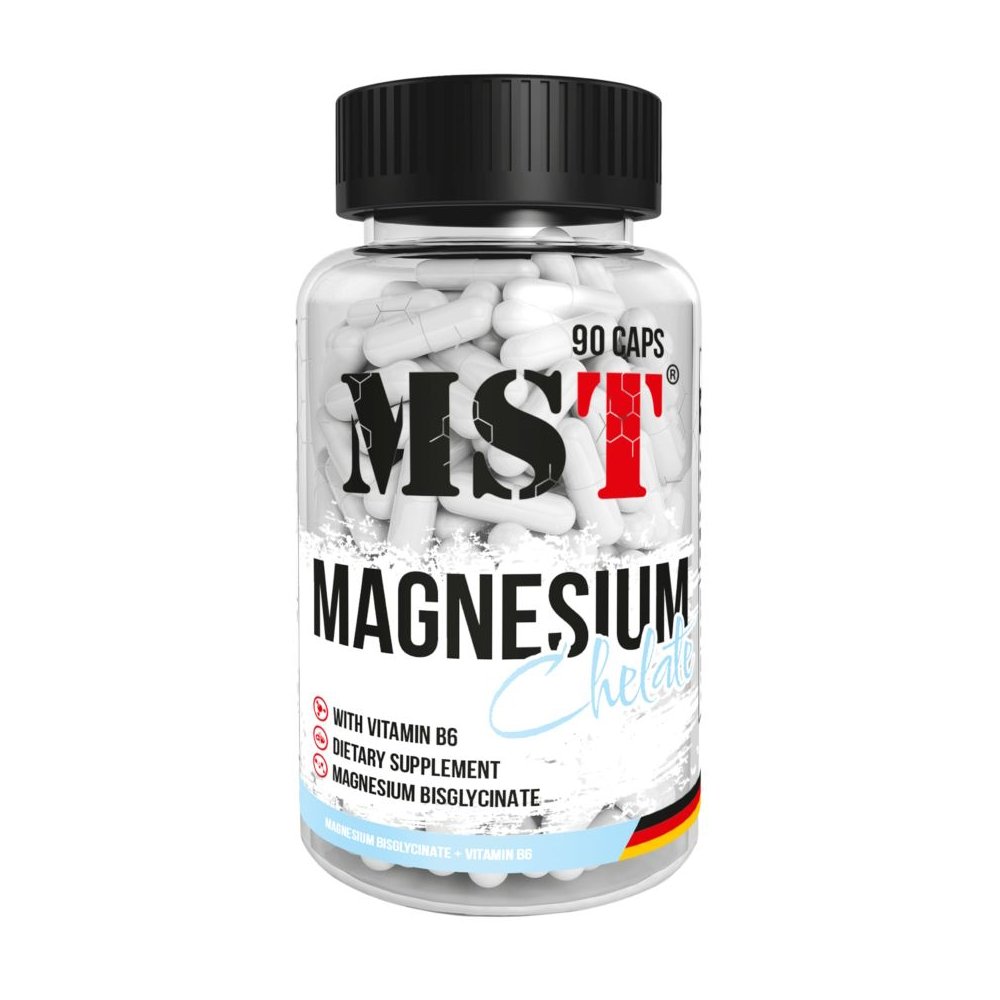 Витамины и минералы MST Magnesium Chelate, 90 капсул,  ml, MST Nutrition. Vitamins and minerals. General Health Immunity enhancement 