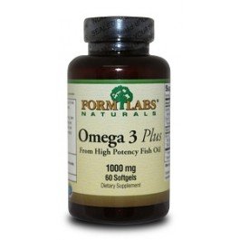 Omega 3 Plus, 60 шт, Form Labs Naturals. Омега 3 (Рыбий жир). Поддержание здоровья Укрепление суставов и связок Здоровье кожи Профилактика ССЗ Противовоспалительные свойства 