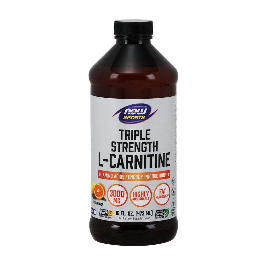 Now Л-карнитин Now Foods L-Carnitine 3000 mg (473 мл) нау фудс citrus, , 473 