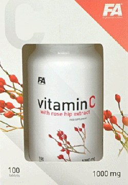 Vitamin C with Rose Hip Extract, 100 piezas, Fitness Authority. Vitamina C. General Health Immunity enhancement 