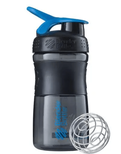 BlenderBottle Шейкер BlenderBottle SportMixer 20 oz / 590 ml Black/Cyan, , 590 мл