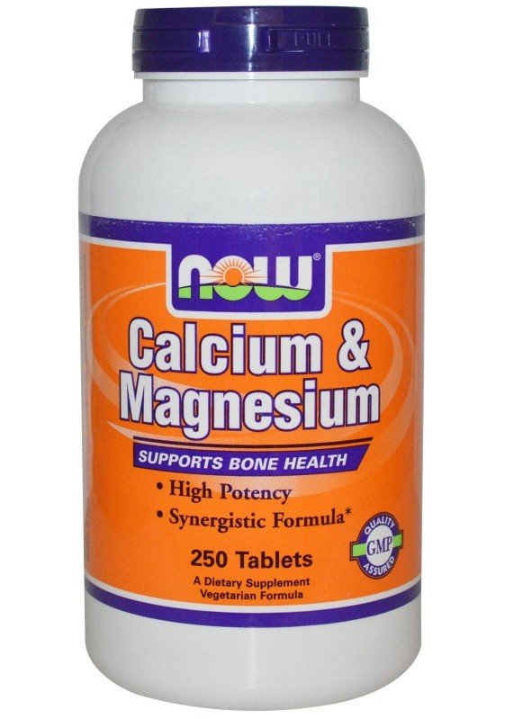 Calcium & Magnesium, 250 pcs, Now. Vitamin Mineral Complex. General Health Immunity enhancement 