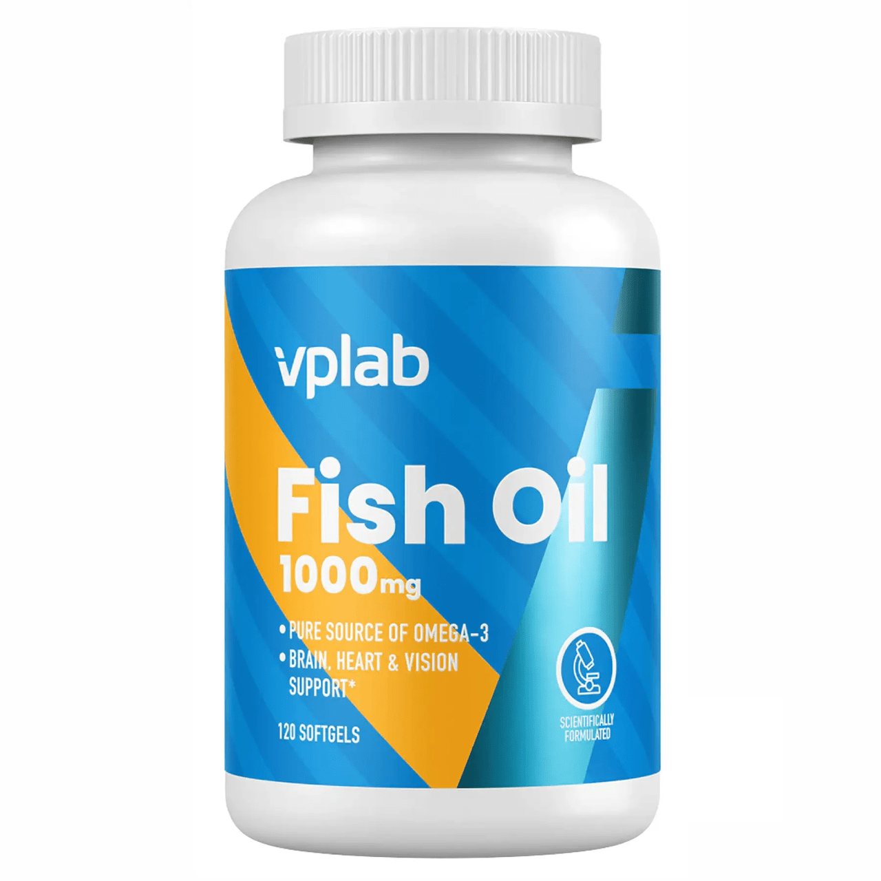 Fish Oil VPLab 120 Softgels,  ml, VP Lab. Omega 3 (Fish Oil). General Health Ligament and Joint strengthening Skin health CVD Prevention Anti-inflammatory properties 