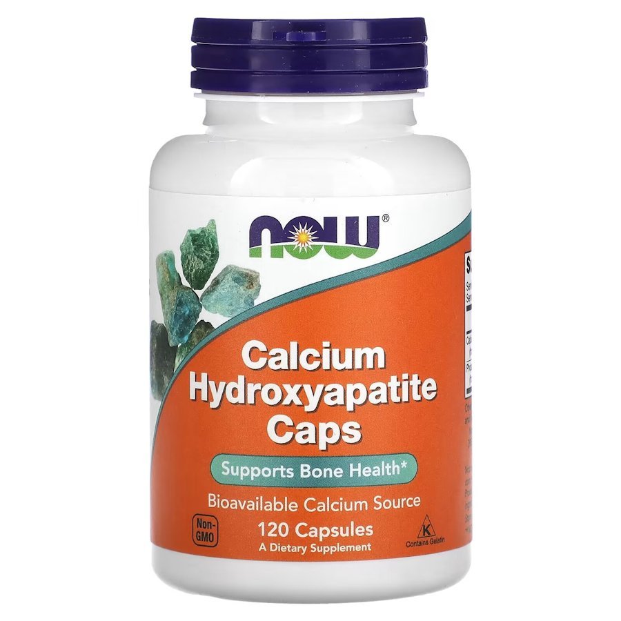Now Витамины и минералы NOW Calcium Hydroxyapatite Caps, 120 вегакапсул, , 