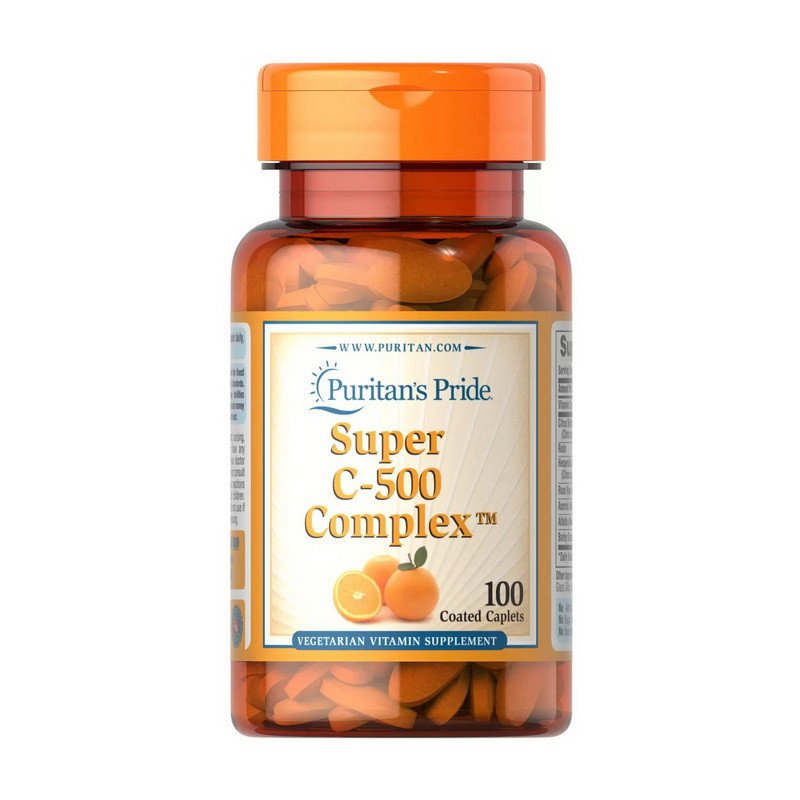 Puritan's Pride Витамин C Puritan's Pride Super C-500 Complex 100 каплет, , 
