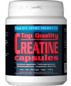 Top Quality Creatine Capsules, 250 piezas, VitaLIFE. Monohidrato de creatina. Mass Gain Energy & Endurance Strength enhancement 