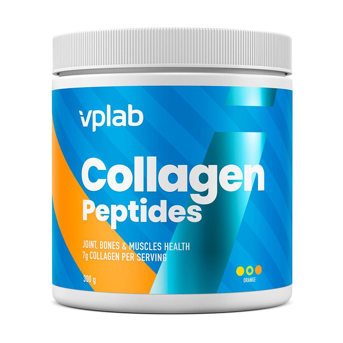 Коллаген VP Laboratory Collagen Peptides 300 грамм Апельсин,  ml, VP Lab. Colágeno. General Health Ligament and Joint strengthening Skin health 