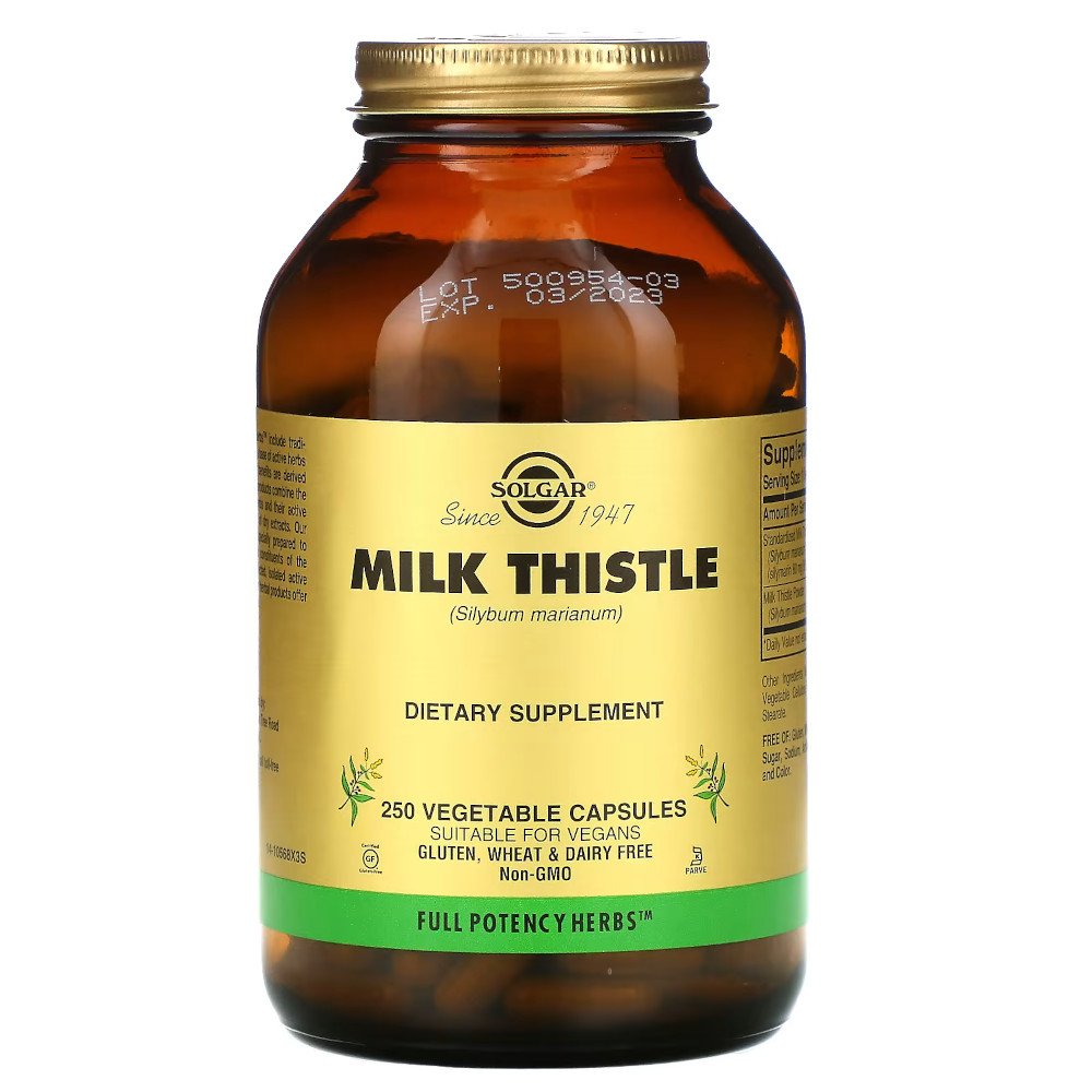 Натуральная добавка Solgar Milk Thistle, 250 вегакапсул,  мл, Solgar. Hатуральные продукты. Поддержание здоровья 