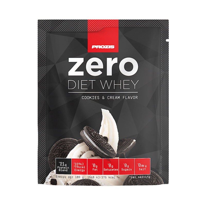 Протеин Prozis Zero Diet Whey, 21 грамм Печенье крем,  мл, Prozis. Протеин. Набор массы Восстановление Антикатаболические свойства 