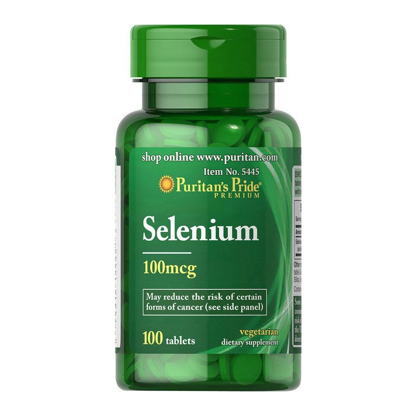 Селен Puritan's Pride Selenium 100 mcg (100 таб) пуританс прайд селениум,  мл, Puritan's Pride. Селен. Поддержание здоровья Укрепление иммунитета Здоровье кожи Укрепление волос и ногтей 