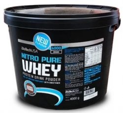 Nitro Pure Whey, 4000 г, BioTech. Комплекс сывороточных протеинов. 