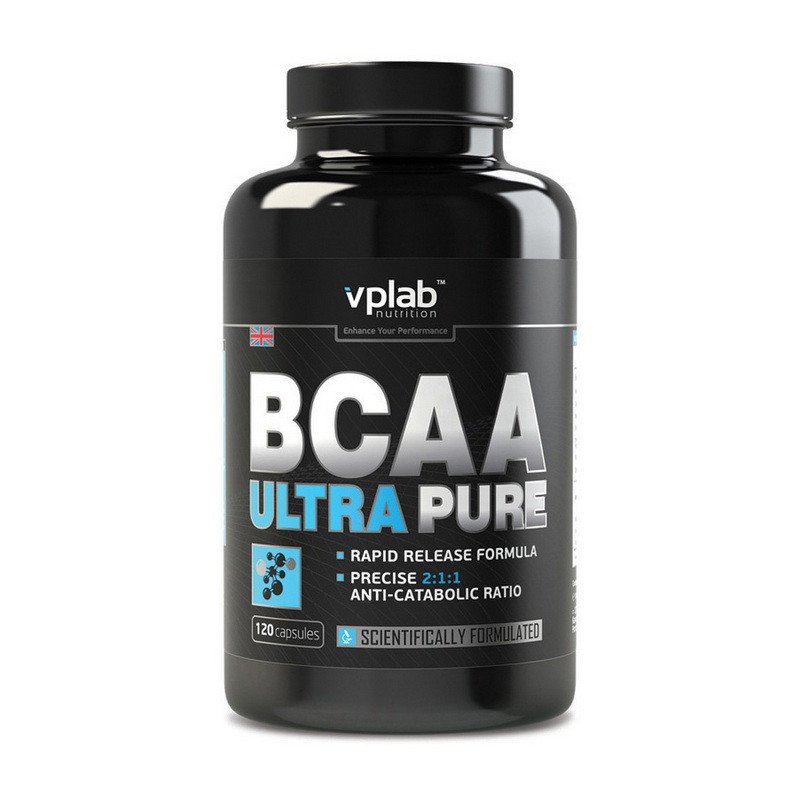 БЦАА VP Lab BCAA Ultra Pure (120 капсул) вп лаб ультра пур,  мл, VPLab. BCAA. Снижение веса Восстановление Антикатаболические свойства Сухая мышечная масса 