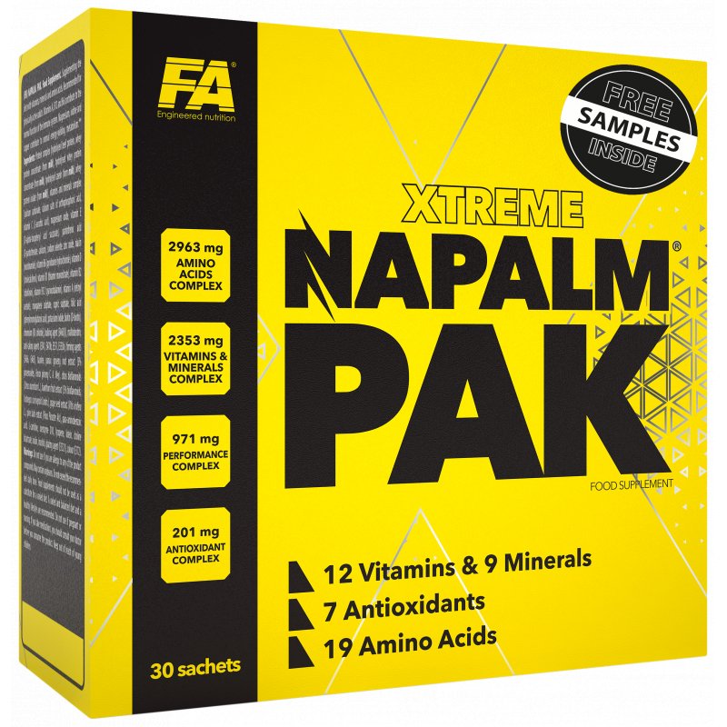 Витамины и минералы Fitness Authority Napalm Pak, 30 пакетиков,  ml, Fitness Authority. Vitamins and minerals. General Health Immunity enhancement 