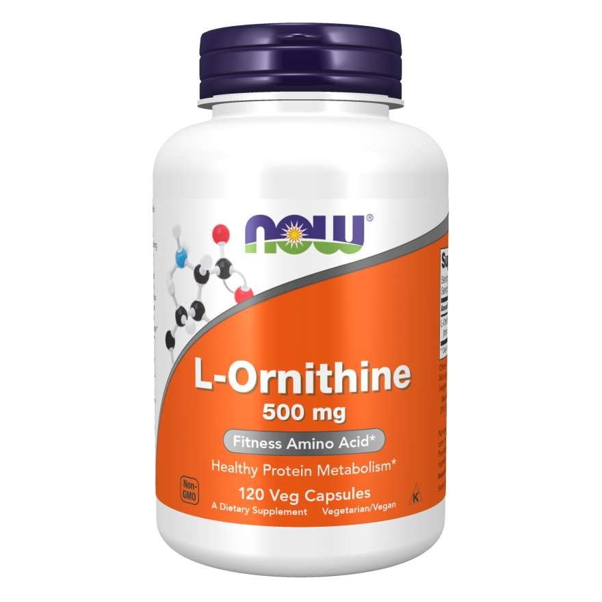 Аминокислота NOW L-Ornithine 500 mg, 120 вегакапсул,  мл, Now. Аминокислоты. 