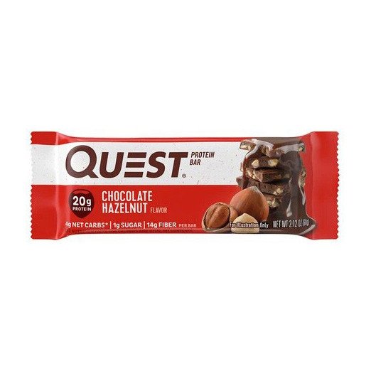 Протеиновый батончик Quest Nutrition Protein Bar 60 грамм Шоколад орех,  мл, Quest Nutrition. Батончик. 