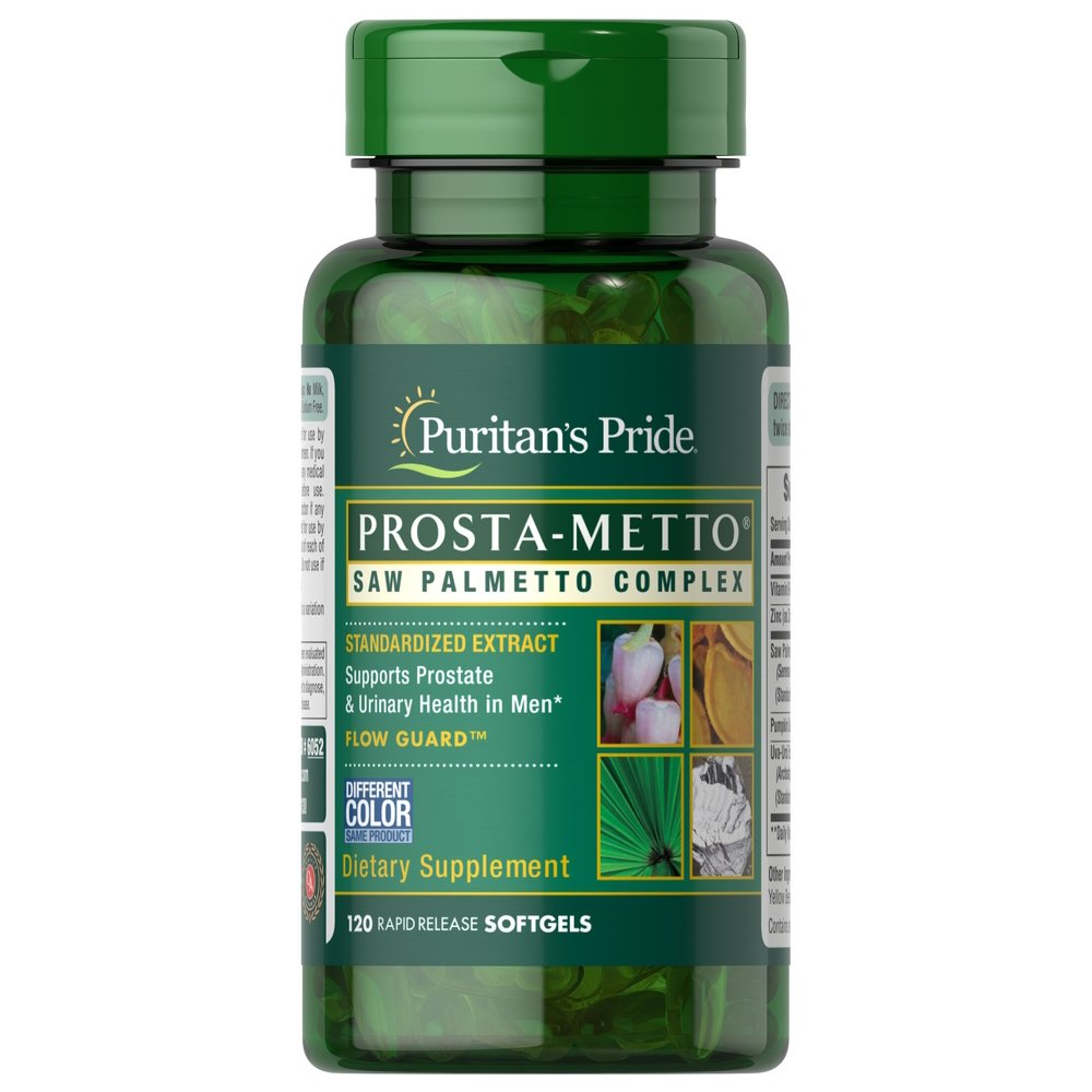 Натуральная добавка Puritan's Pride Prosta-Metto, 120 капсул,  мл, Puritan's Pride. Hатуральные продукты. Поддержание здоровья 