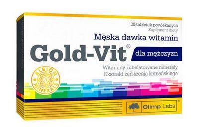 Витамины Olimp Labs Gold-Vit for Men 30 tabs,  мл, Olimp Labs. Витамины и минералы. Поддержание здоровья Укрепление иммунитета 