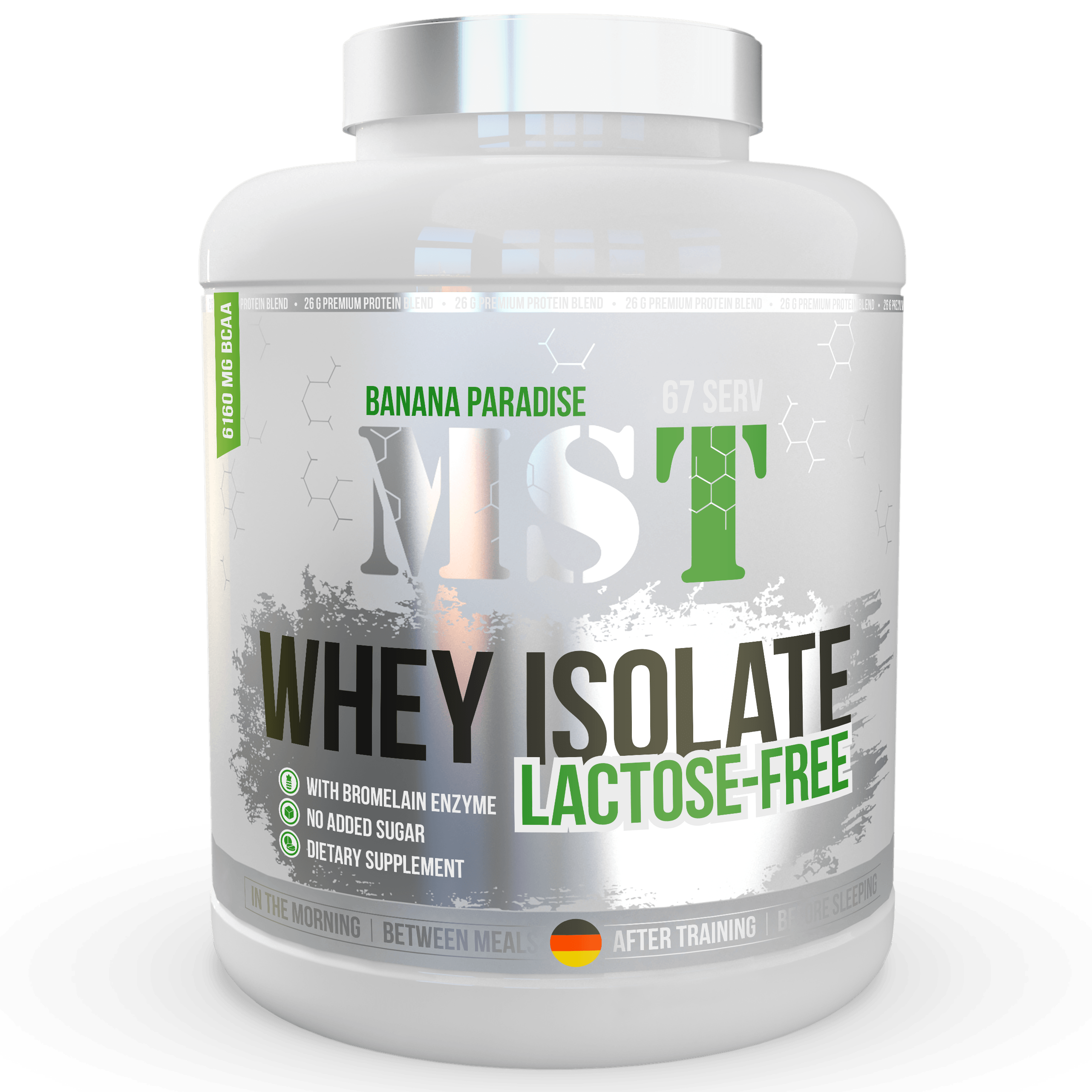 Whey Isolate Lactose Free, 2240 г, MST Nutrition. Сывороточный изолят. Сухая мышечная масса Снижение веса Восстановление Антикатаболические свойства 