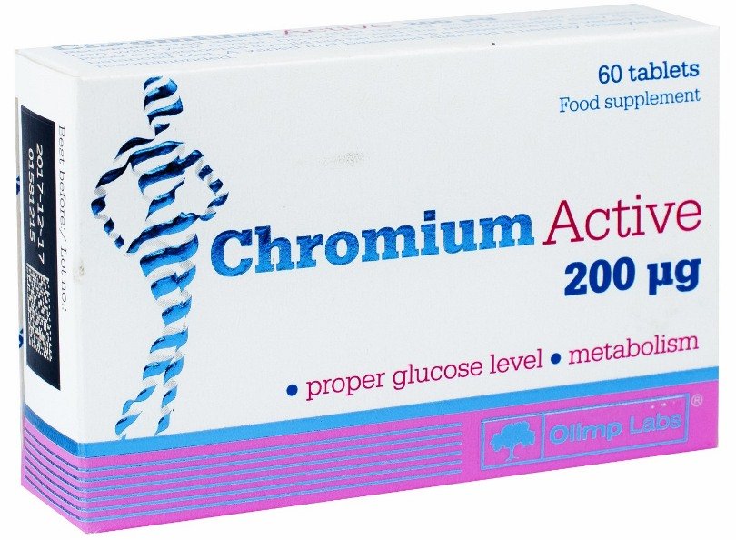 Витамины и минералы Olimp Chromium Activ, 60 таблеток,  ml, Olimp Labs. Chromium picolinate. Weight Loss Glucose metabolism regulation Appetite reducing 