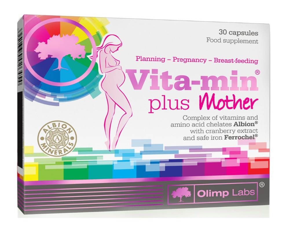 Витамины и минералы Olimp Vita-min Plus Mother, 30 капсул,  мл, Olimp Labs. Витамины и минералы. Поддержание здоровья Укрепление иммунитета 