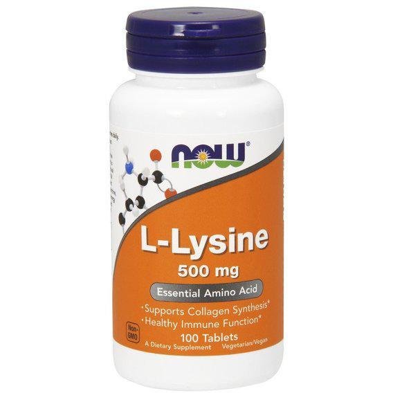Аминокислота NOW Foods L-Lysine 500 mg 100 Tabs,  мл, Now. Аминокислоты. 