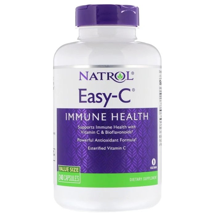Витамины и минералы Natrol Easy-C, 240 капсул ,  мл, Natrol. Витамины и минералы. Поддержание здоровья Укрепление иммунитета 