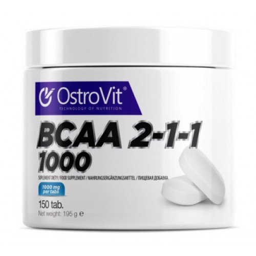 BCAA 1000 2:1:1 OstroVit 150 tab,  ml, OstroVit. BCAA. Weight Loss recovery Anti-catabolic properties Lean muscle mass 