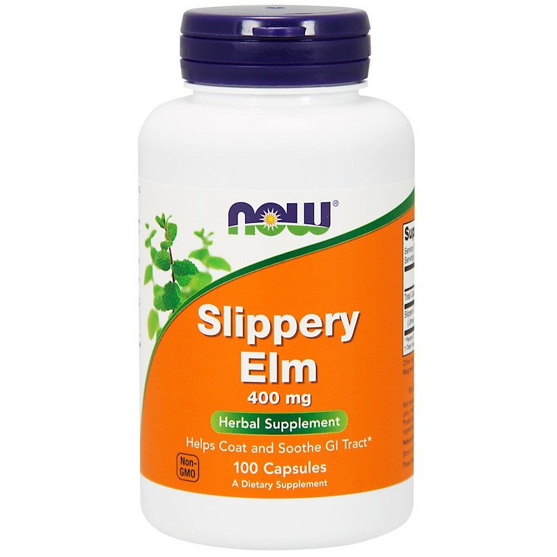 Slippery Elm 400 mg NOW Foods 100 сaps,  мл, Now. Спец препараты. 