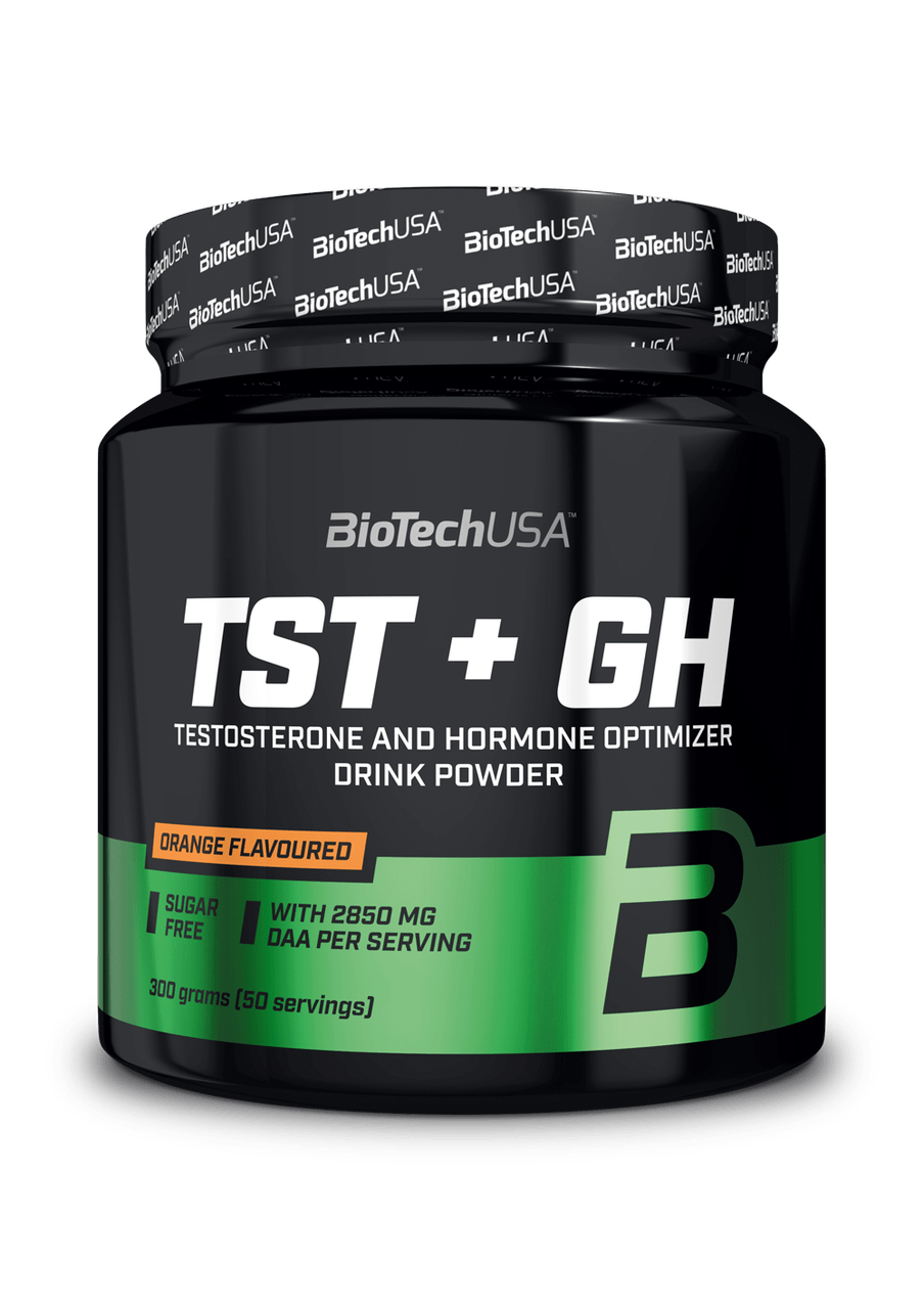 Бустер тестостерона BioTech TST+ GH (300 г) биотеч orange,  ml, BioTech. Testosterone Booster. General Health Libido enhancing Anabolic properties Testosterone enhancement 