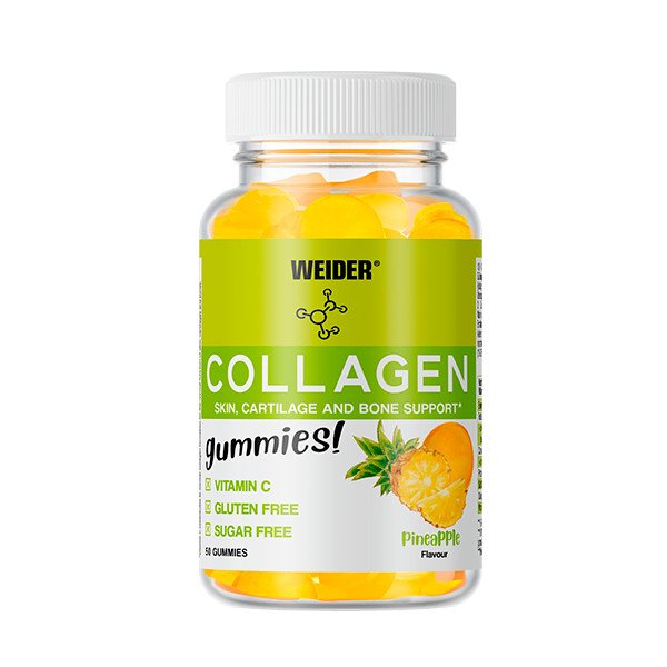 Для суставов и связок Weider Collagen, 50 желеек Ананас,  ml, Weider. For joints and ligaments. General Health Ligament and Joint strengthening 
