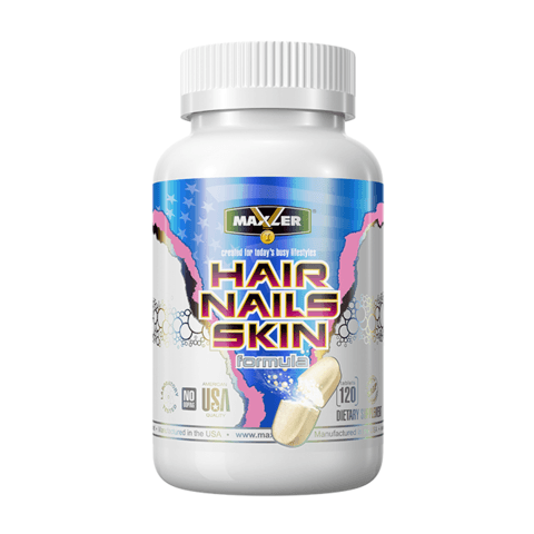 Hair Nails Skin Formula, 120 pcs, Maxler. Vitamin Mineral Complex. General Health Immunity enhancement 