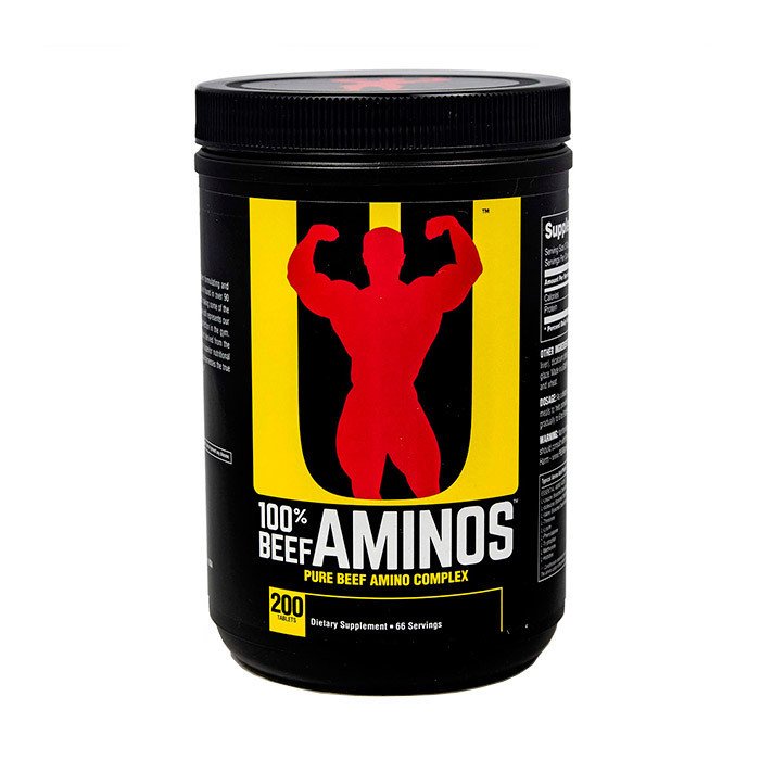 Комплекс аминокислот Universal 100% Beef Aminos (400 таб) юниверсал биф аминос,  ml, Universal Nutrition. Amino acid complex. 