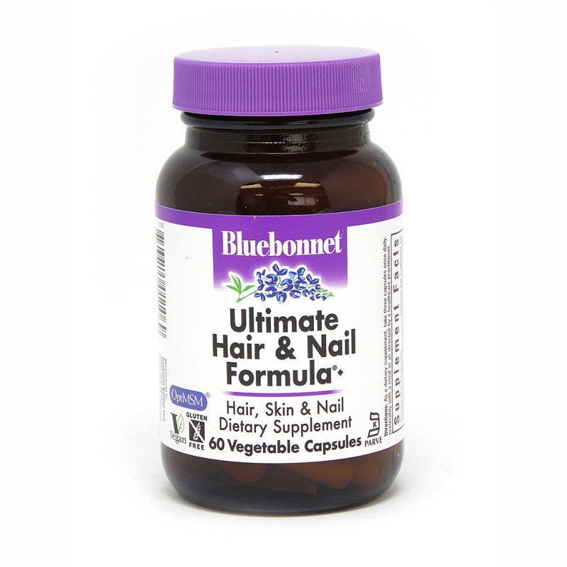 Витамины и минералы Bluebonnet Ultimate Hair and Nail Formula, 60 вегакапсул,  мл, Bluebonnet Nutrition. Витамины и минералы. Поддержание здоровья Укрепление иммунитета 