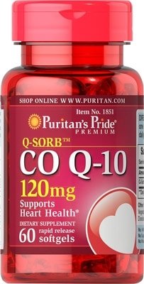 Co Q-10 120 mg, 60 pcs, Puritan's Pride. Coenzym Q10. General Health Antioxidant properties CVD Prevention Exercise tolerance 