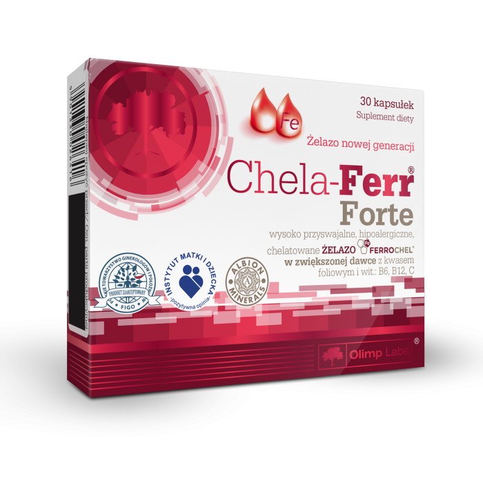 Витамины и минералы Olimp Chela-Ferr Forte, 30 капсул,  ml, Olimp Labs. Vitamins and minerals. General Health Immunity enhancement 