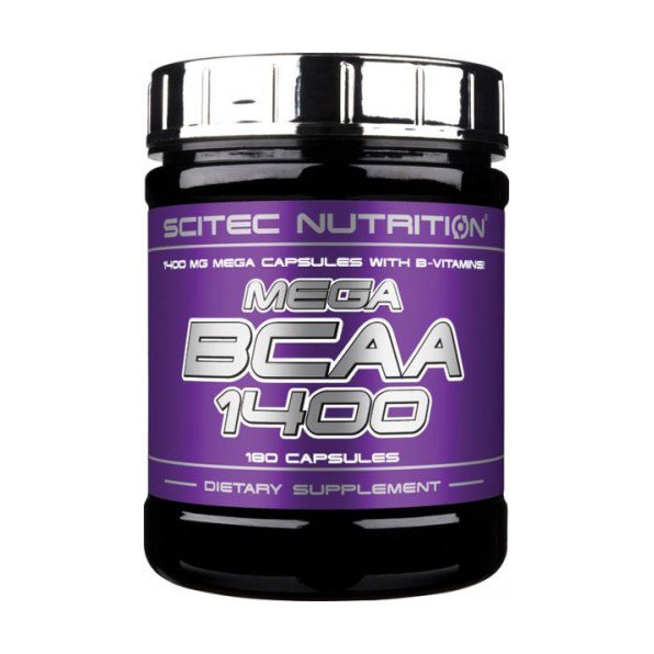 BCAA Scitec Mega BCAA 1400, 180 капсул,  ml, Scitec Nutrition. BCAA. Weight Loss recovery Anti-catabolic properties Lean muscle mass 