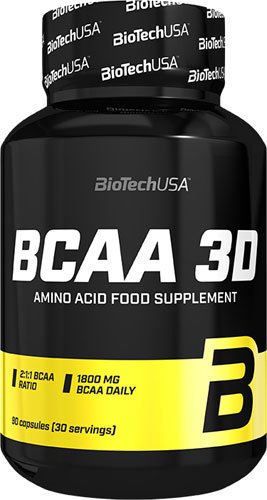 BioTech BCAA 3D 90 капс Без вкуса,  мл, BioTech. BCAA. Снижение веса Восстановление Антикатаболические свойства Сухая мышечная масса 