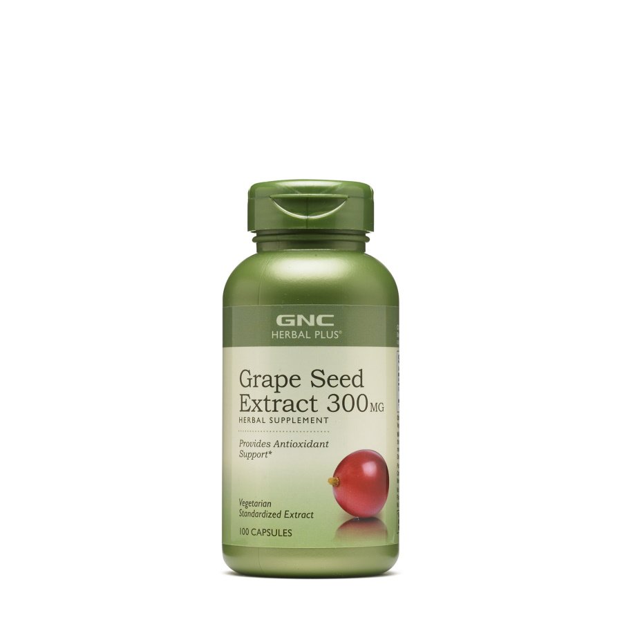 GNC Натуральная добавка GNC Herbal Plus Grape Seed Extract 300 mg, 100 капсул, , 