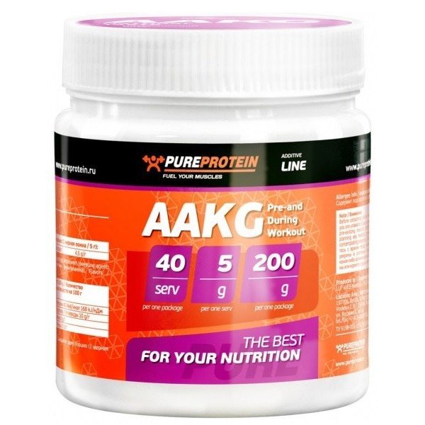 AAKG, 200 g, Pure Protein. Arginina. recuperación Immunity enhancement Muscle pumping Antioxidant properties Lowering cholesterol Nitric oxide donor 