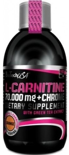 L-carnitine 70 000 + Chrome, 500 ml, BioTech. L-carnitine. Weight Loss General Health Detoxification Stress resistance Lowering cholesterol Antioxidant properties 